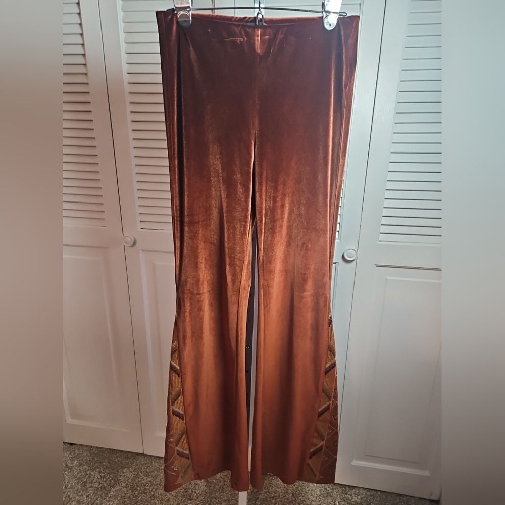 DRIFTWOOD Copper Velvet Flare Pants